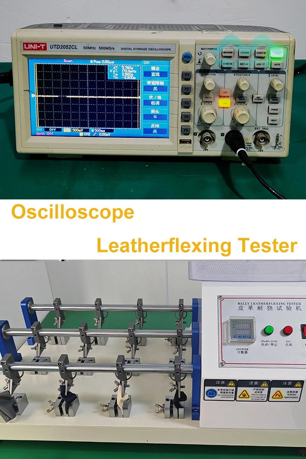 production equipment - oscilloscope & leatherflexing, international quality standards, ISO CE certificated