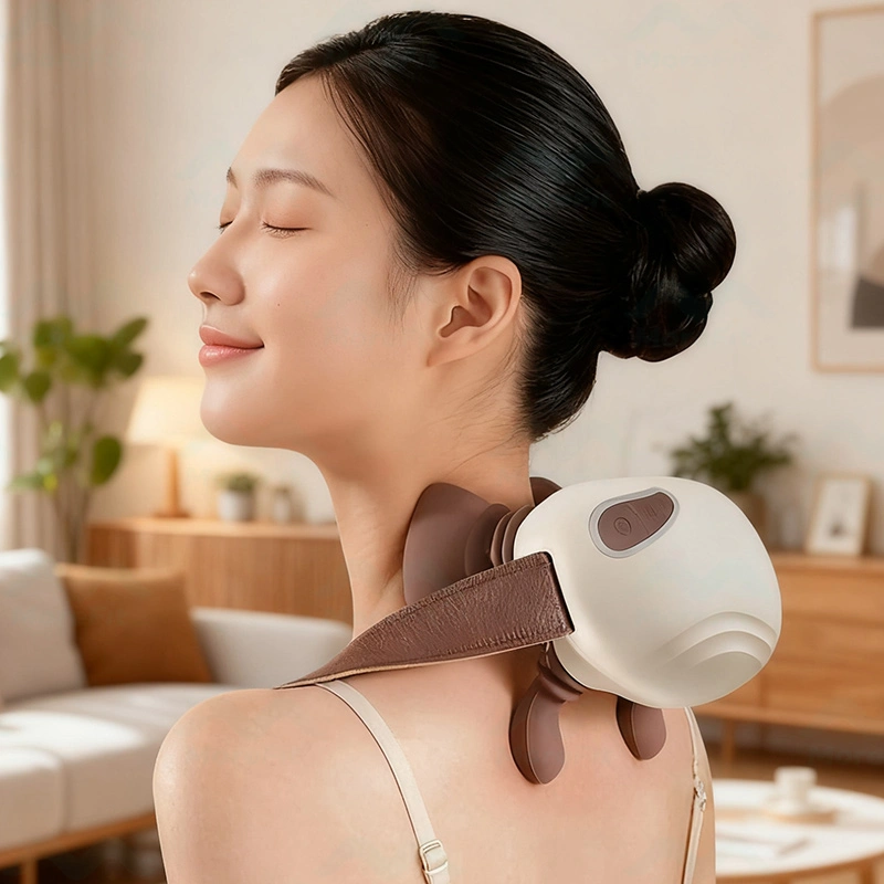 Electric Cervical Trapezius Neck Shoulder Massager – Wireless, Heat, Multi-Part Use
